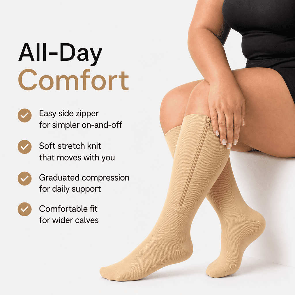 VenoEase Zip Up Compression Socks