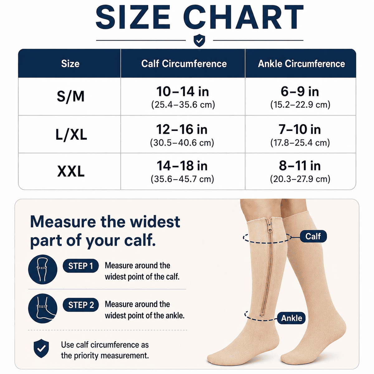 VenoEase Zip Up Compression Socks