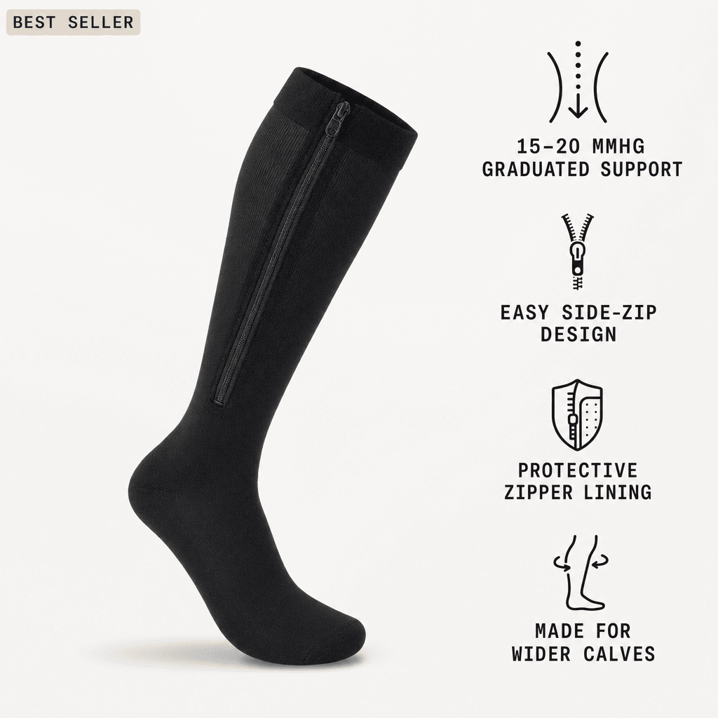 VenoEase Zip Up Compression Socks